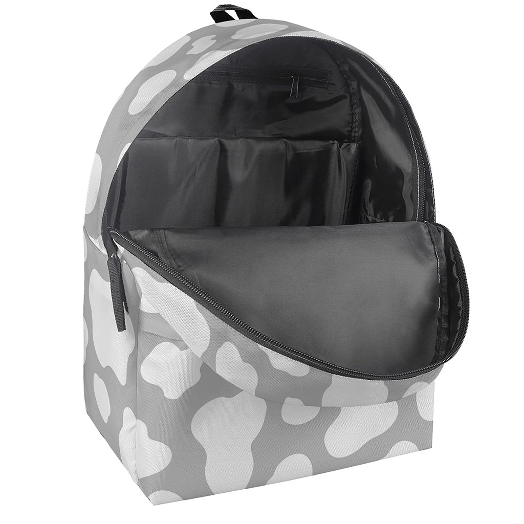White And Grey Cow Print Backpack