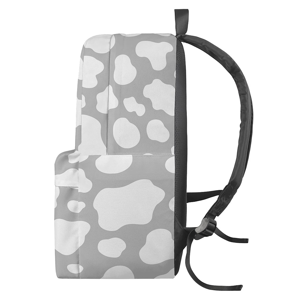 White And Grey Cow Print Backpack