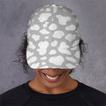 White And Grey Cow Print Baseball Cap