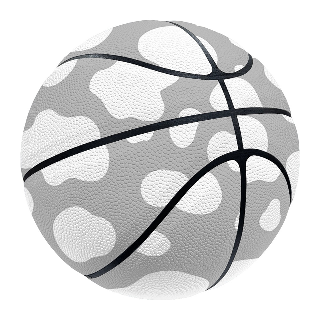 White And Grey Cow Print Basketball