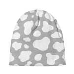 White And Grey Cow Print Beanie