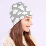 White And Grey Cow Print Beanie