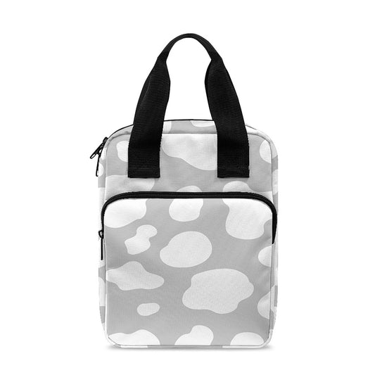White And Grey Cow Print Bible Tote Bag