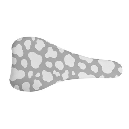 White And Grey Cow Print Bicycle Seat Cover