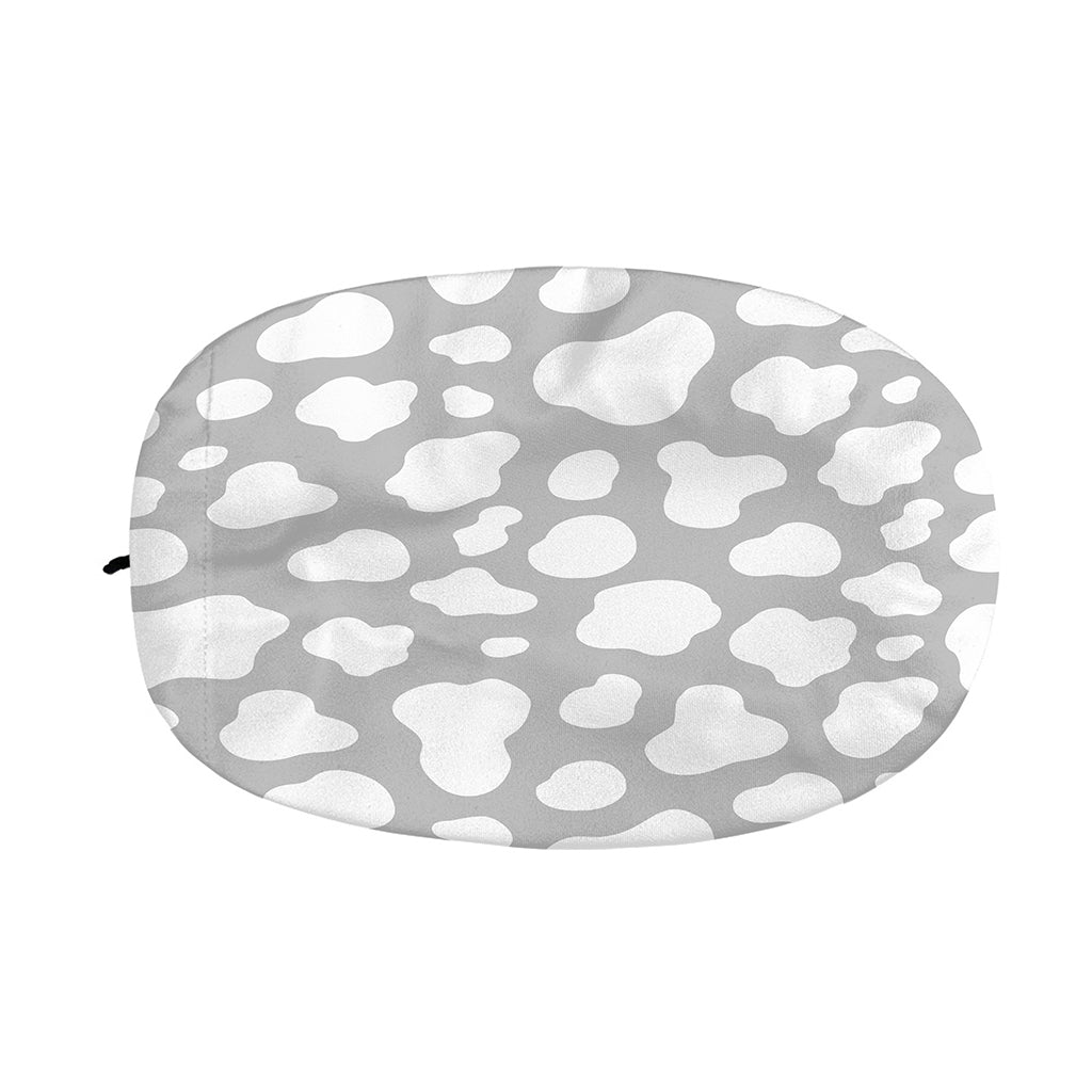 White And Grey Cow Print Car Side Mirror Covers