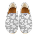 White And Grey Cow Print Casual Shoes