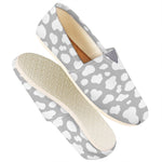White And Grey Cow Print Casual Shoes