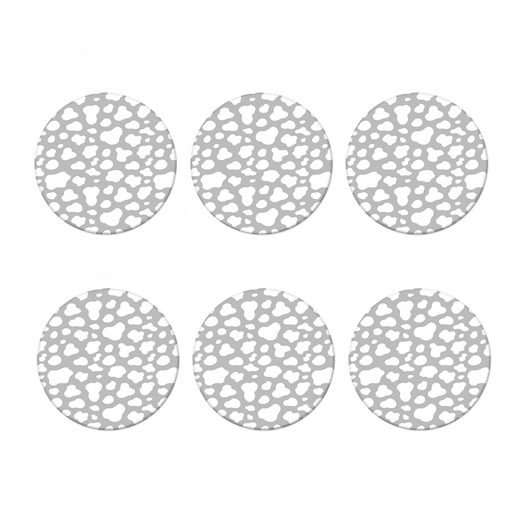 White And Grey Cow Print Coaster Set