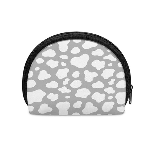 White And Grey Cow Print Coin Purse
