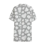 White And Grey Cow Print Cotton Hawaiian Shirt