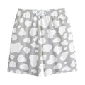 White And Grey Cow Print Cotton Shorts