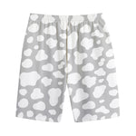 White And Grey Cow Print Cotton Shorts