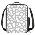 White And Grey Cow Print Crossbody Lunch Bag