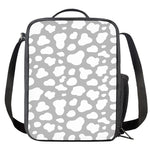 White And Grey Cow Print Crossbody Lunch Bag