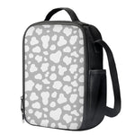 White And Grey Cow Print Crossbody Lunch Bag