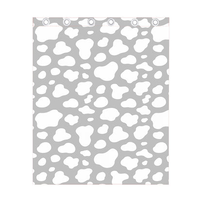 White And Grey Cow Print Curtain