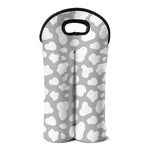 White And Grey Cow Print Double Neoprene Wine Tote