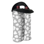 White And Grey Cow Print Double Neoprene Wine Tote
