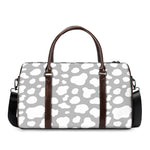 White And Grey Cow Print Duffle Bag