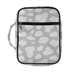 White And Grey Cow Print Front Pocket Bible Bag