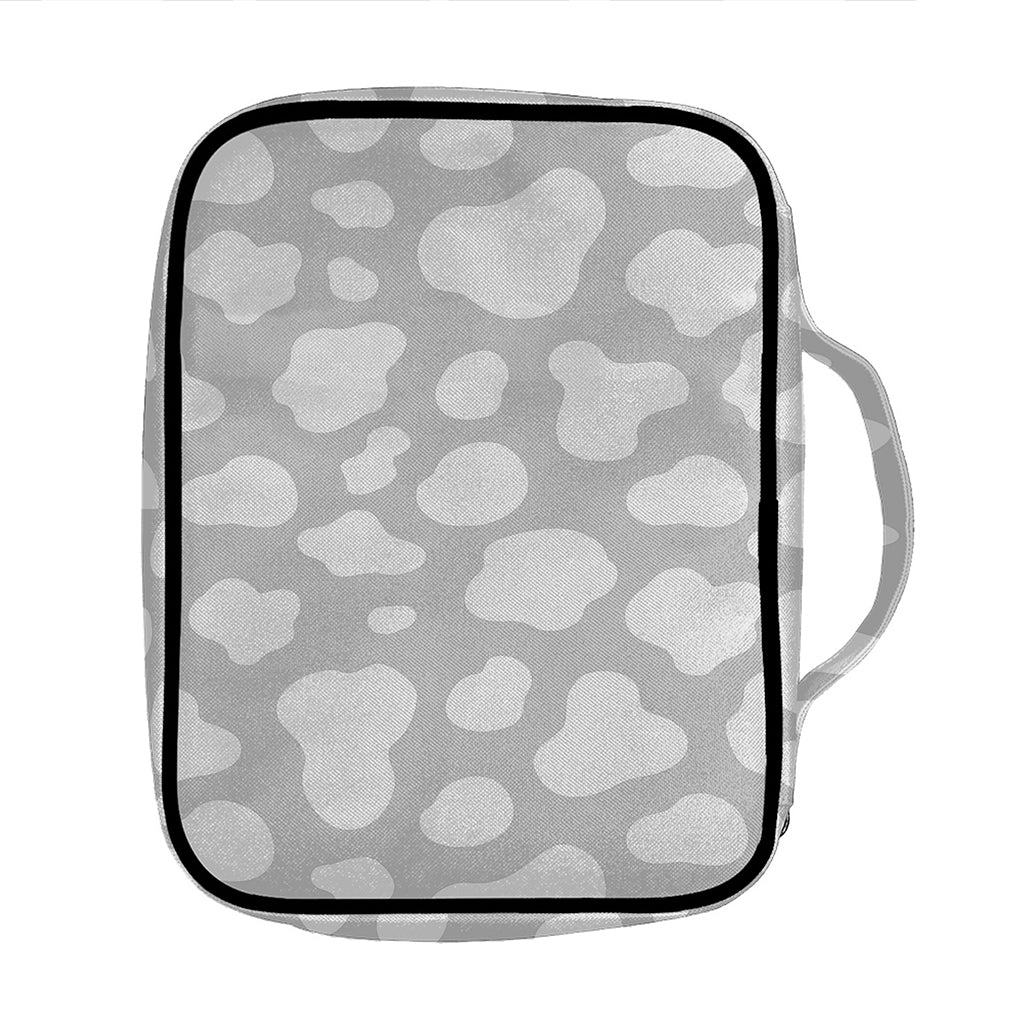 White And Grey Cow Print Front Pocket Bible Bag