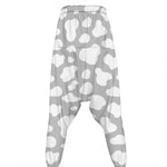 White And Grey Cow Print Hammer Pants