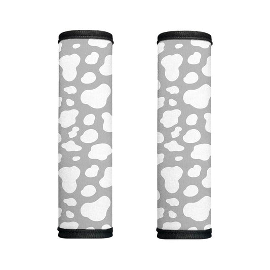White And Grey Cow Print Handle Covers