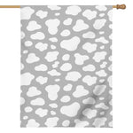 White And Grey Cow Print House Flag