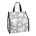 White And Grey Cow Print Insulated Lunch Tote