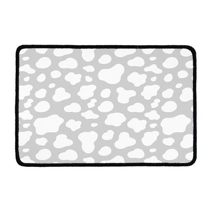 White And Grey Cow Print Kitchen Mat