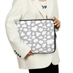 White And Grey Cow Print Laptop Sleeve