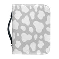 White And Grey Cow Print Leather Bible Cover