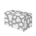 White And Grey Cow Print Leather Tissue Box Cover