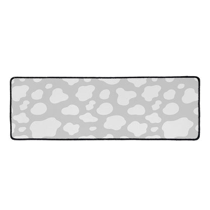 White And Grey Cow Print Long Kitchen Mat