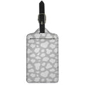 White And Grey Cow Print Luggage Tag