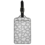 White And Grey Cow Print Luggage Tag