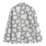 White And Grey Cow Print Men's Blazer