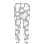 White And Grey Cow Print Men's leggings