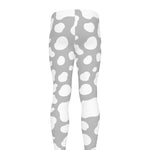 White And Grey Cow Print Men's leggings