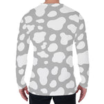 White And Grey Cow Print Men's Long Sleeve T-Shirt