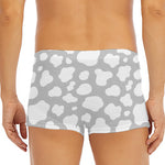 White And Grey Cow Print Men's Short Boxer Briefs