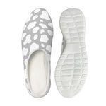 White And Grey Cow Print Mesh Casual Shoes