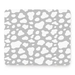 White And Grey Cow Print Mouse Pad