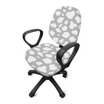 White And Grey Cow Print Office Chair Cover