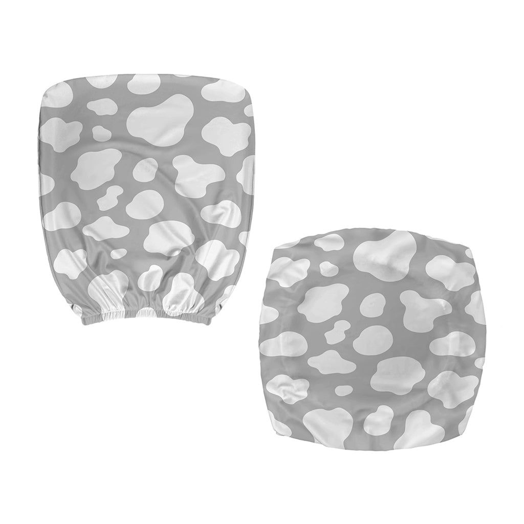 White And Grey Cow Print Office Chair Cover