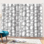White And Grey Cow Print Pencil Pleat Curtains