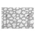 White And Grey Cow Print Placemat