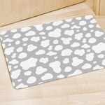 White And Grey Cow Print Polyester Doormat