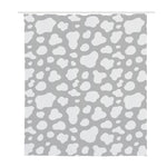 White And Grey Cow Print Polyester Shower Curtain