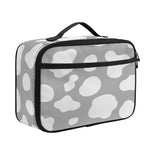 White And Grey Cow Print Portable Lunch Bag